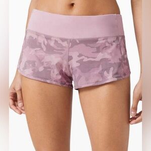 Lululemon Speed Up Shorts 4” Incognito Camo Pink Taupe Multi, size 4